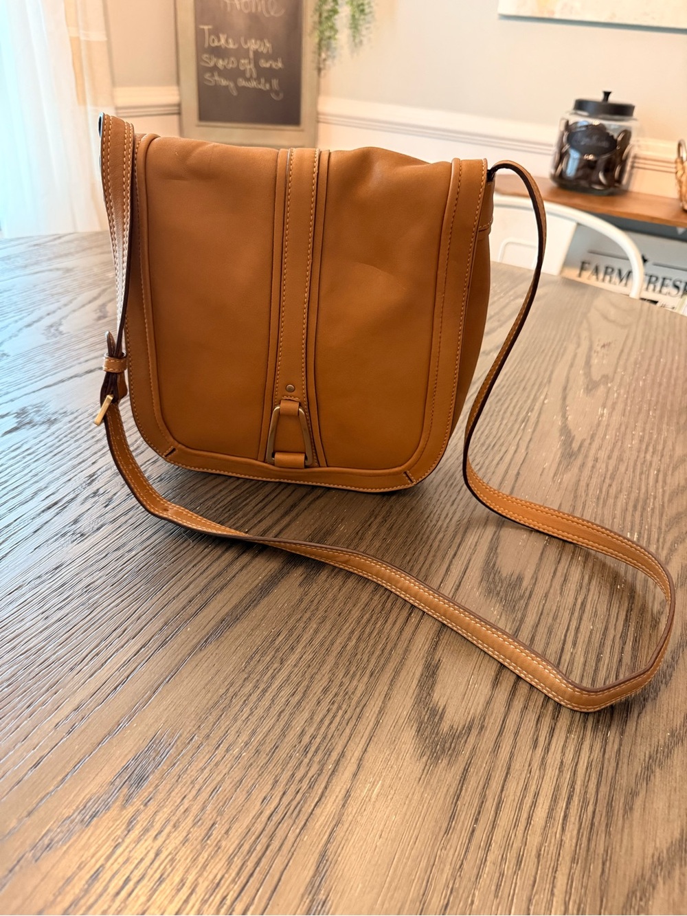 Cole Hahn Tan Leather Shoulder Bag